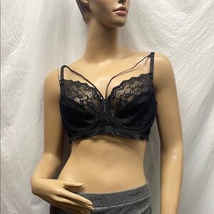 Women's Elegant Black Lace Bra